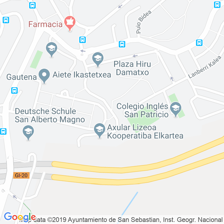 Código Postal calle Arostegi en Donostia-San Sebastian