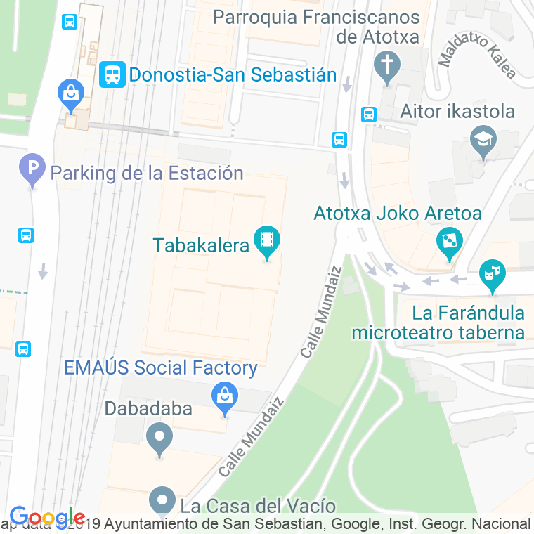Código Postal calle Poligono Cultural De Ibaeta en Donostia-San Sebastian