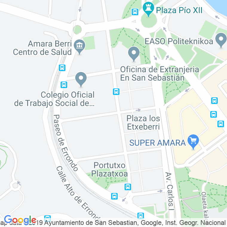 Código Postal calle Catalina De Erauso en Donostia-San Sebastian