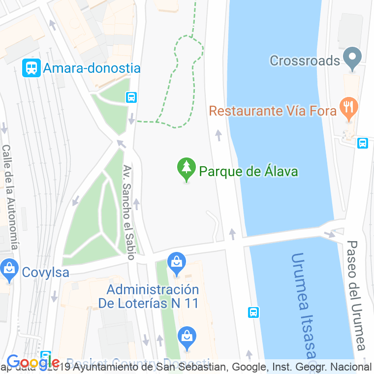 Código Postal calle Parque De Araba en Donostia-San Sebastian