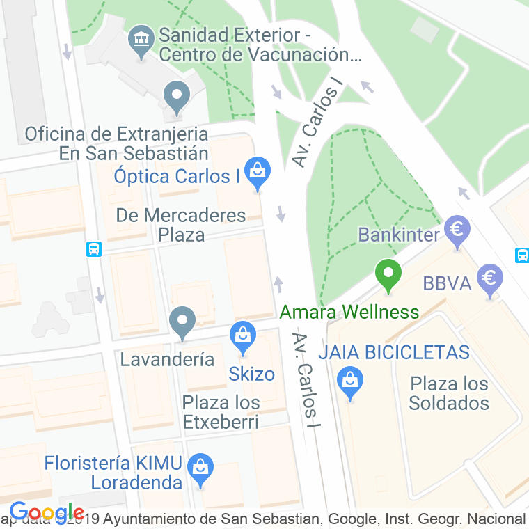 Código Postal calle Karlos I, Aren, hiribidea en Donostia-San Sebastian