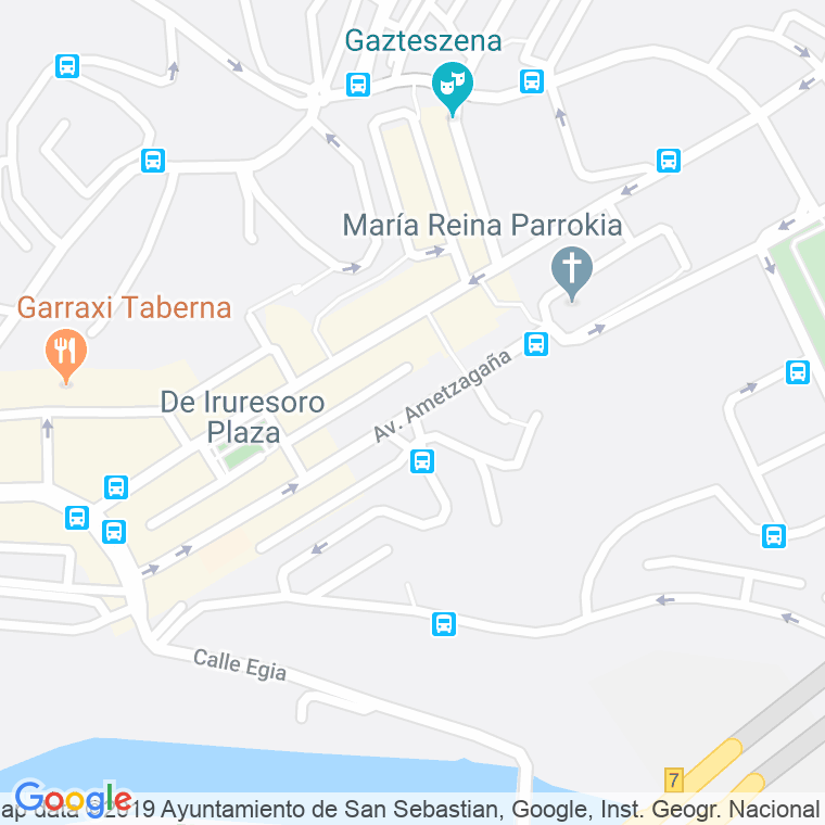 Código Postal calle Ametzagaña, etorbidea en Donostia-San Sebastian