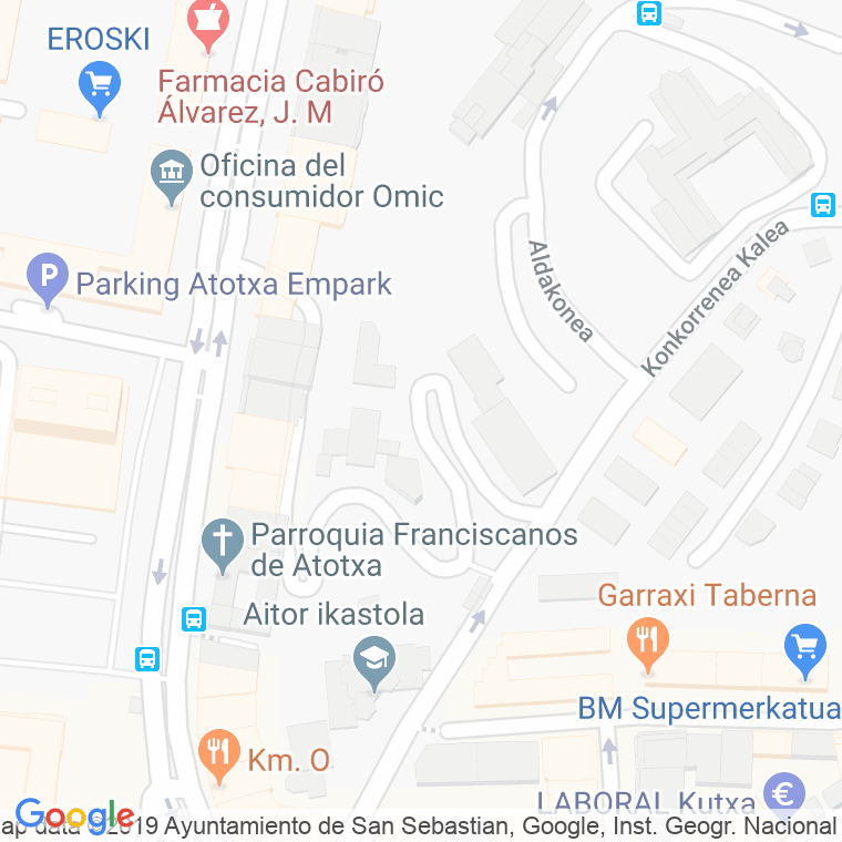 Código Postal calle Maldatxo en Donostia-San Sebastian