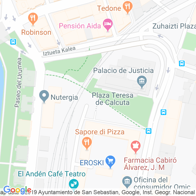 Código Postal calle Teresa Dr Calcuta, plaza en Donostia-San Sebastian