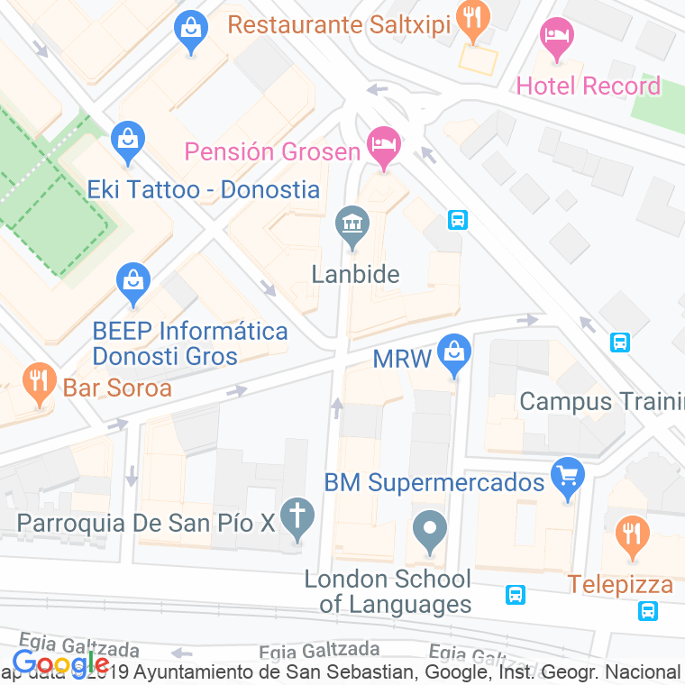 Código Postal calle Marino Tabuyo en Donostia-San Sebastian