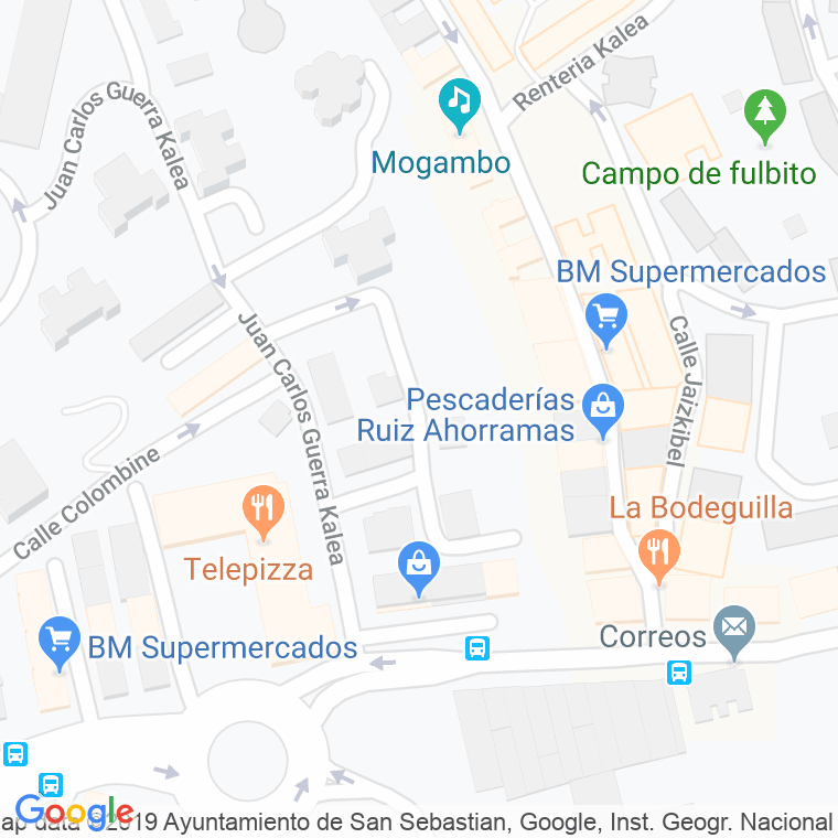 Código Postal calle Gomistegi en Donostia-San Sebastian