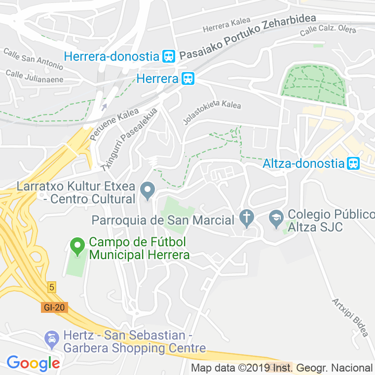 Código Postal calle Larratxo, avenida en Donostia-San Sebastian