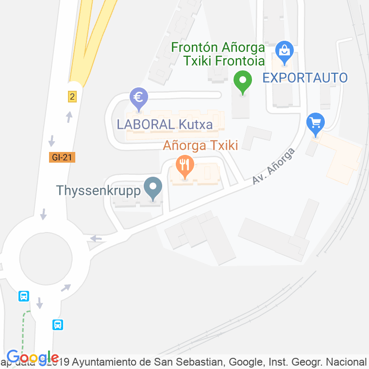 Código Postal calle Añorga Txiki en Donostia-San Sebastian