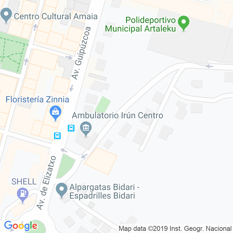 Código Postal calle Artaleku en Irún