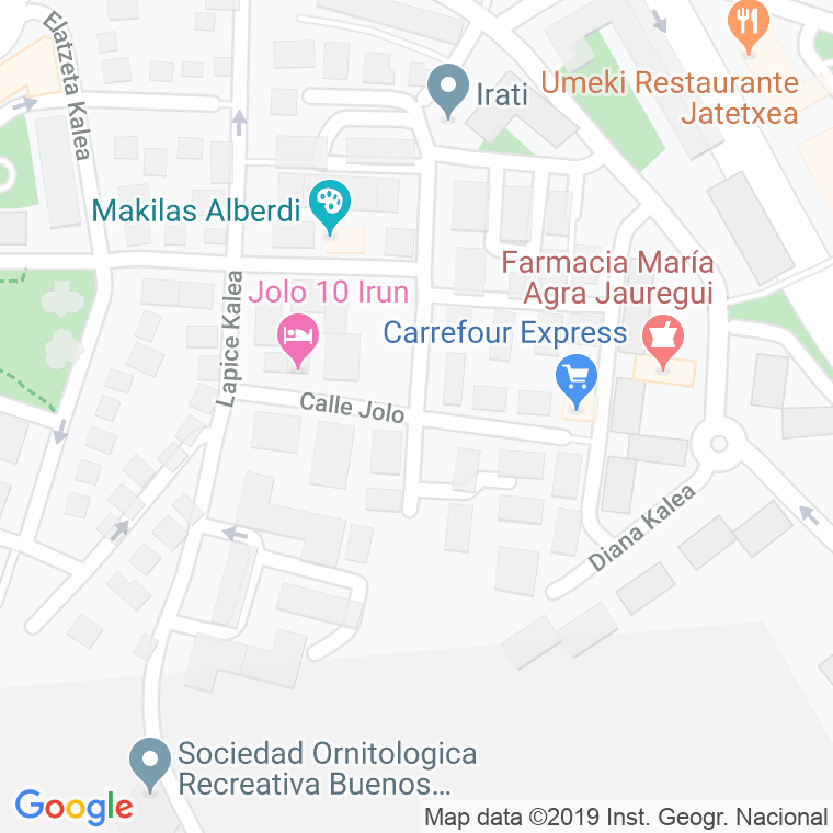 Código Postal calle Jolo en Irún