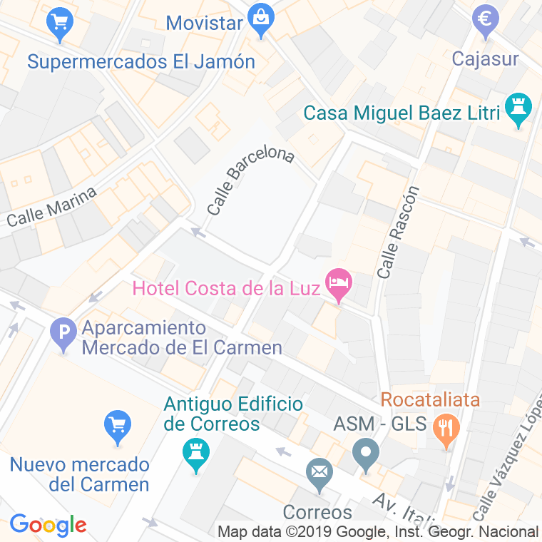 Código Postal calle Duque De La Victoria en Huelva