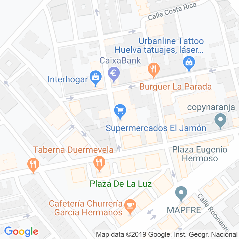 Código Postal calle Flamenco en Huelva