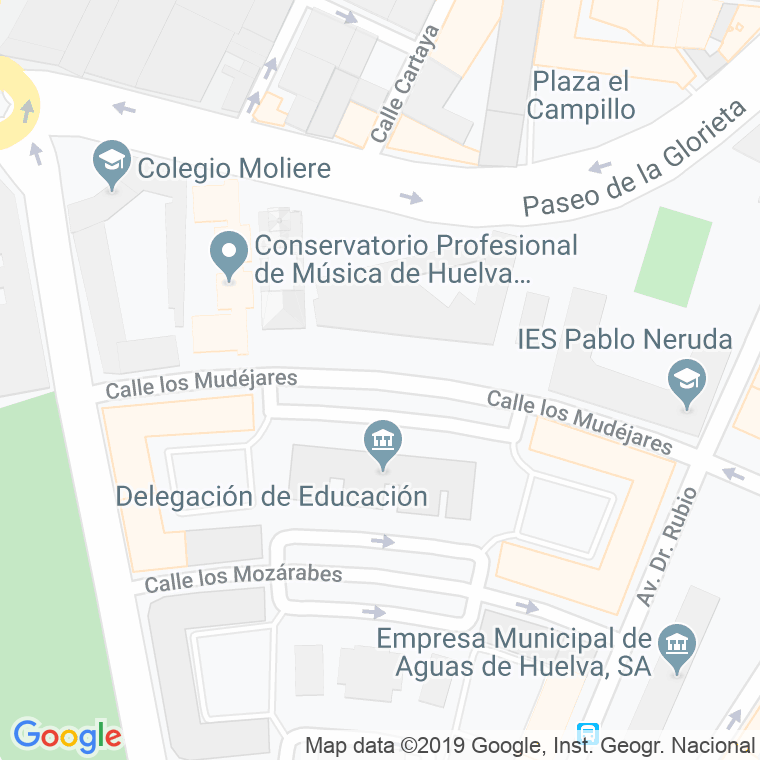 Código Postal calle Mudejares, Los en Huelva