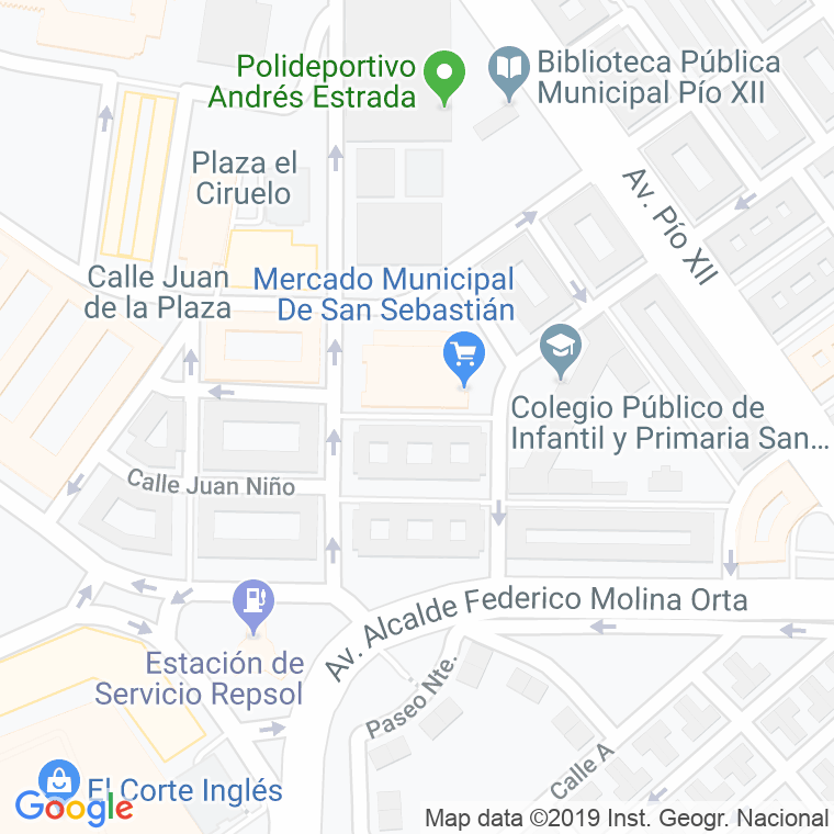 Código Postal calle Garcia Alonso, pasaje en Huelva