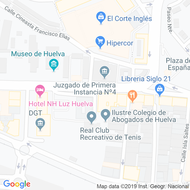 Código Postal calle Jose Oliva en Huelva