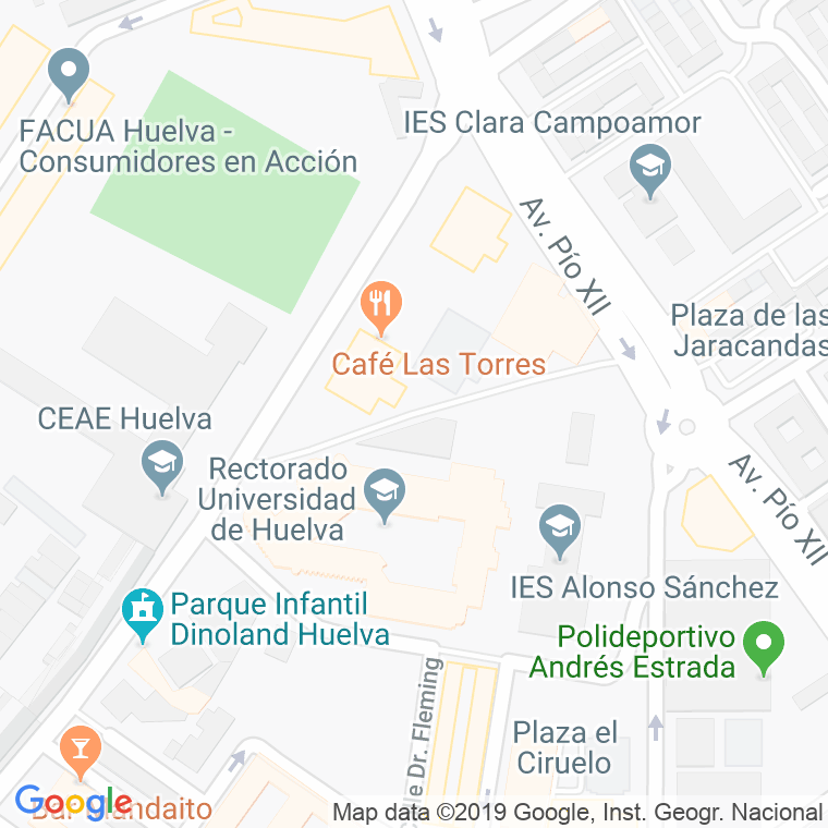 Código Postal calle Churruca en Huelva