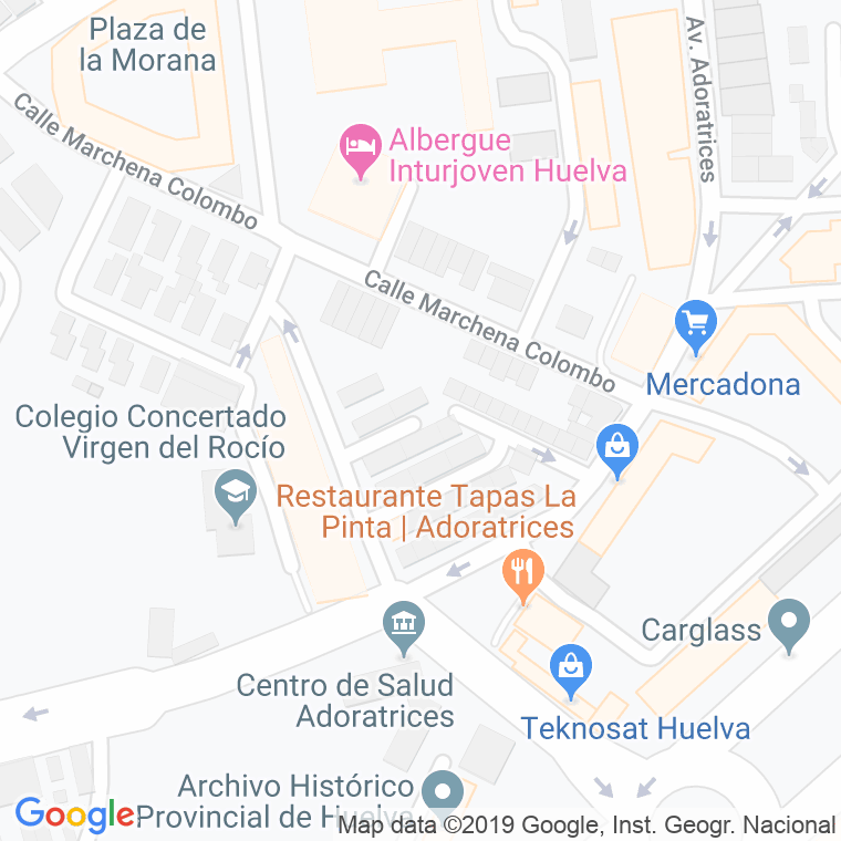 Código Postal calle Docampo en Huelva