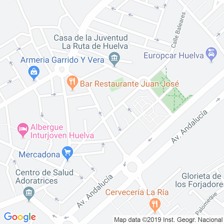 Código Postal calle Gallardete en Huelva