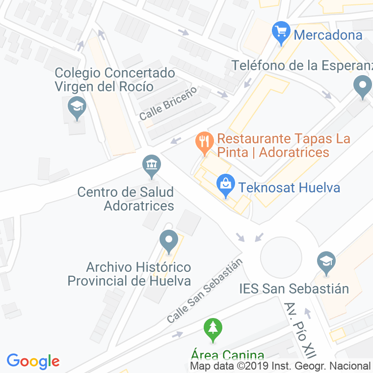 Código Postal calle Magallanes en Huelva