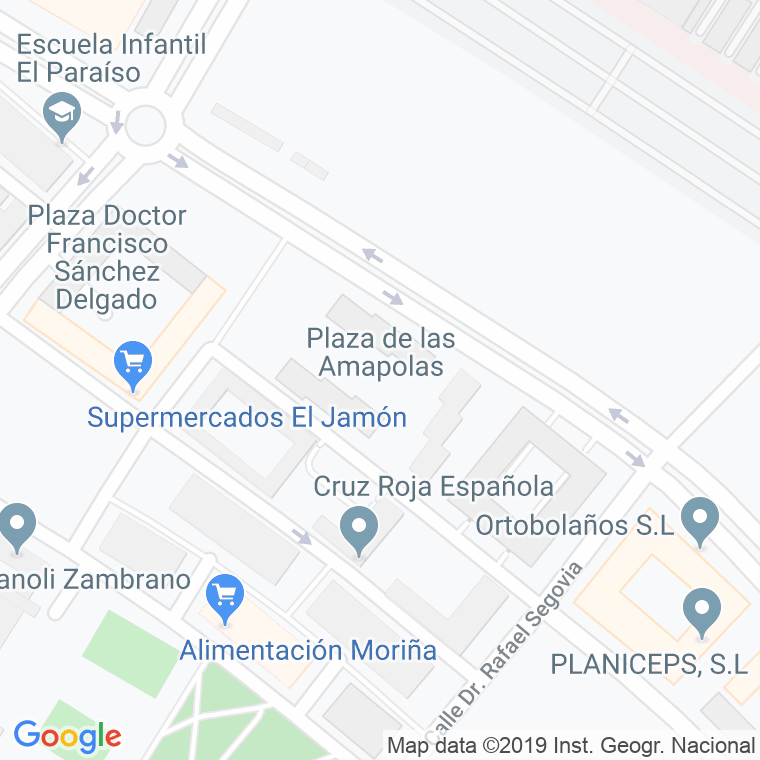 Código Postal calle Amapolas, plaza en Huelva