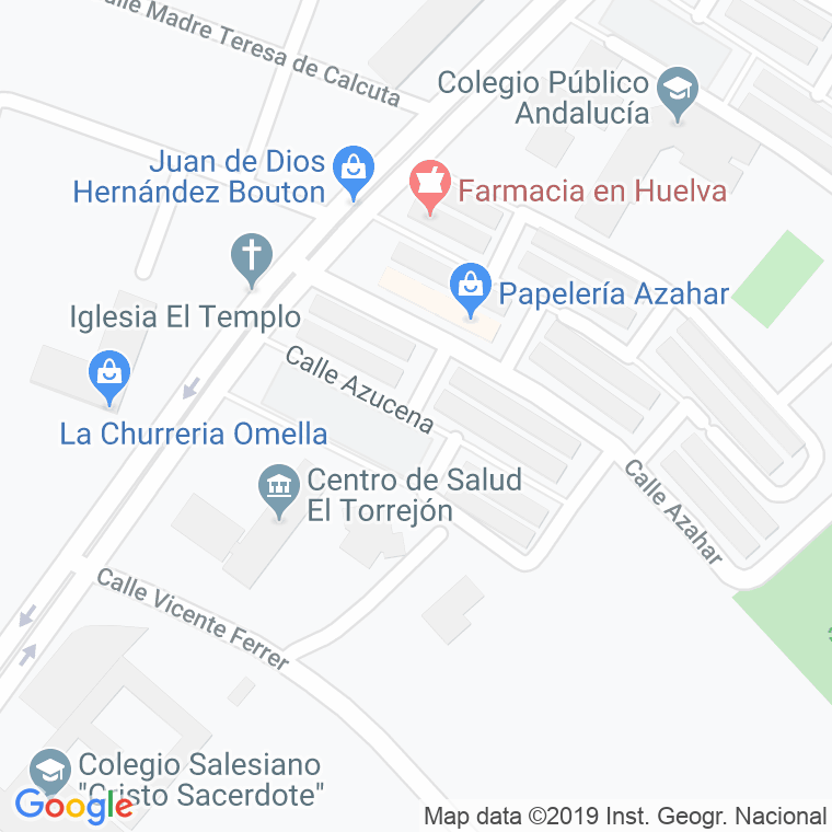 Código Postal calle Azucena en Huelva
