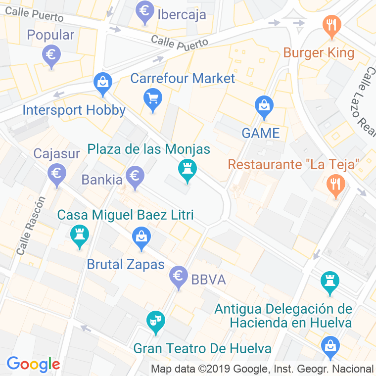 Código Postal calle Descubrimiento, plaza en Huelva