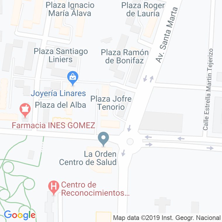 Código Postal calle Jofre Tenorio, plaza en Huelva