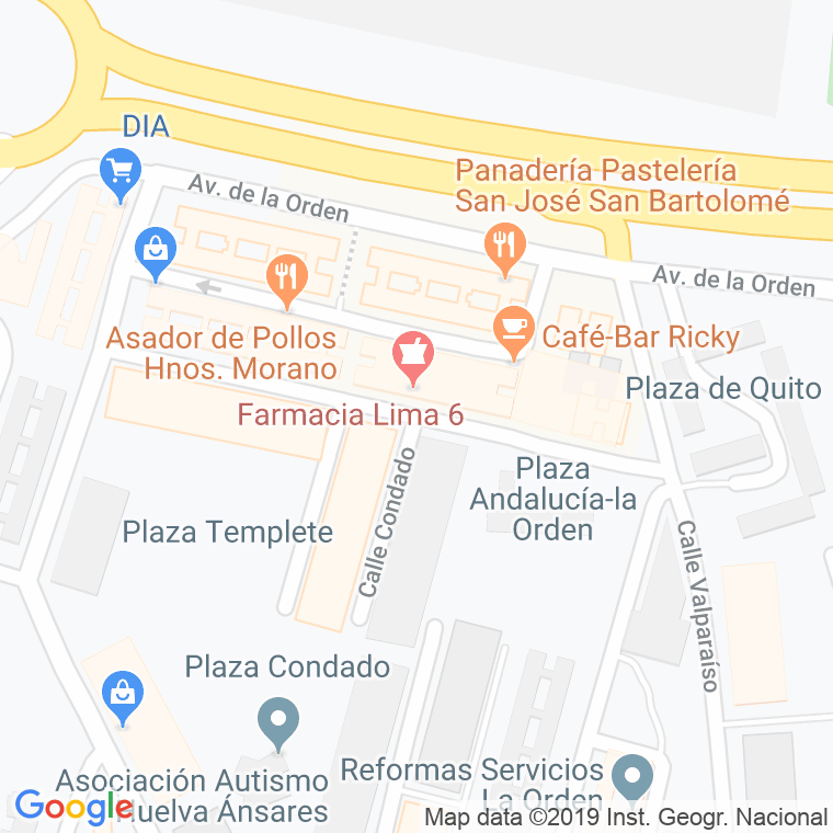 Código Postal calle Lima en Huelva