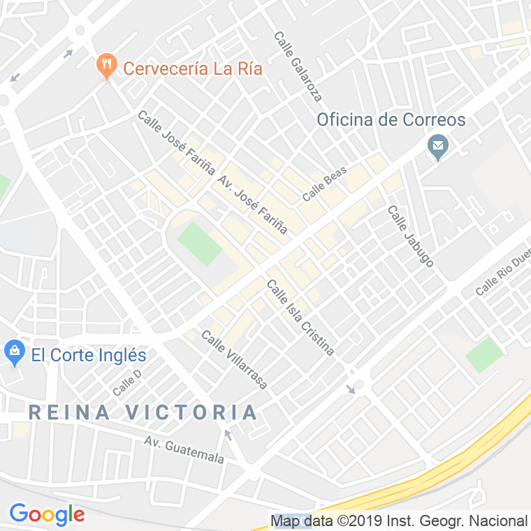 Código Postal calle Alcalde Federico Molina, avenida (Impares Del 15 Al Final) en Huelva