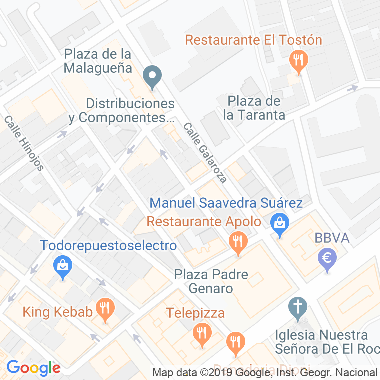 Código Postal calle Blanca Paloma en Huelva