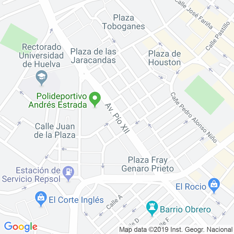 Código Postal calle Celestino Diaz Hernandez   (Impares Del 9 Al Final)  (Pares Del 10 Al Final) en Huelva