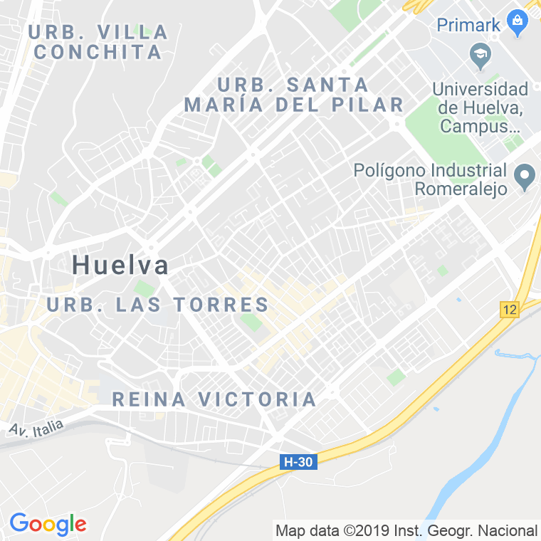 Código Postal calle Estadio, plaza en Huelva