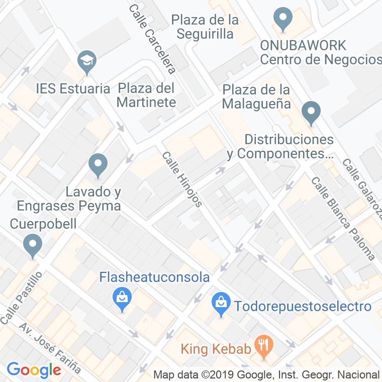 Código Postal calle Hinojos en Huelva