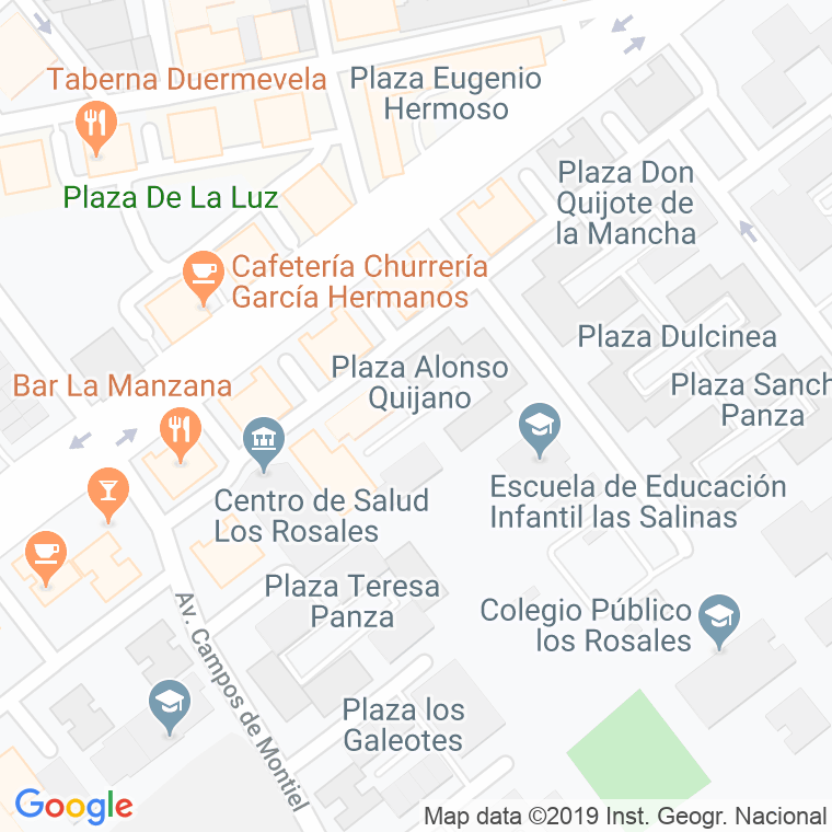Código Postal calle Alonso Quijano, De, plaza en Huelva