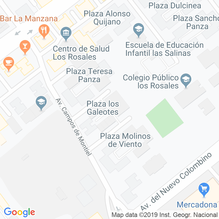 Código Postal calle Galeote, De, plaza en Huelva