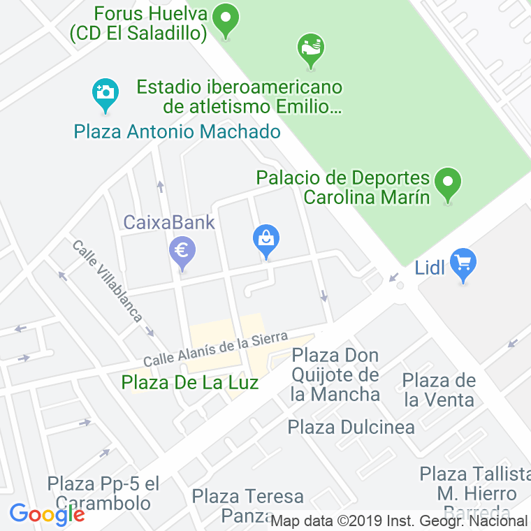 Código Postal calle Granado, El en Huelva