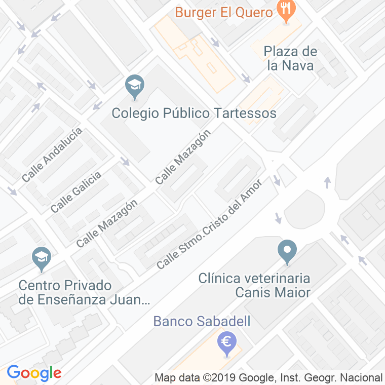 Código Postal calle Paulino Gonzalez Mora en Huelva