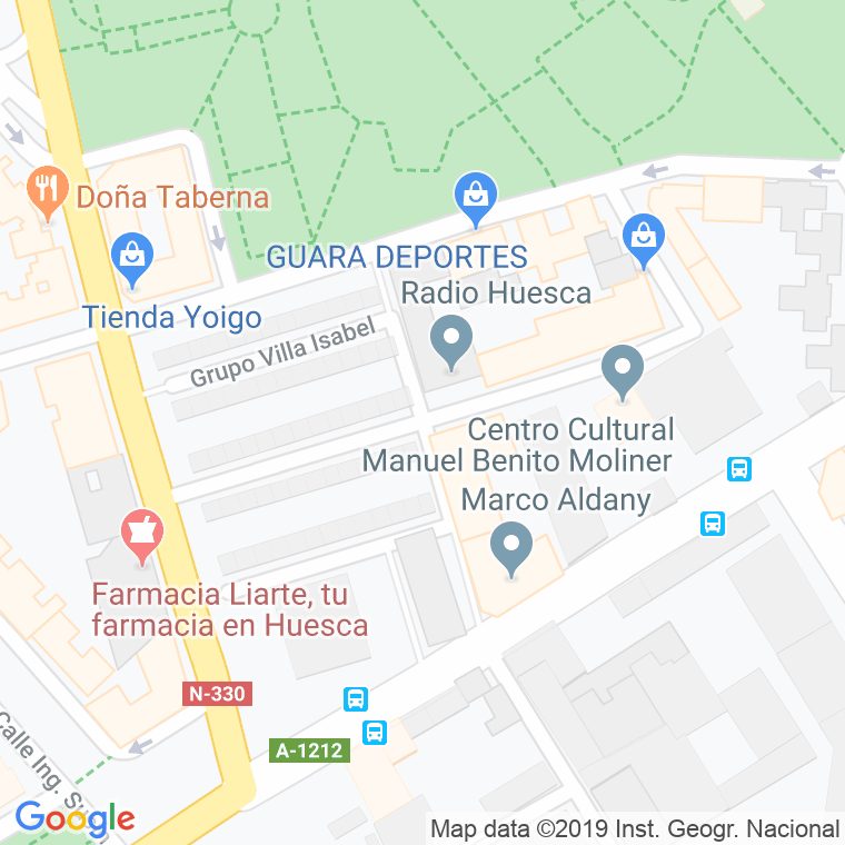Código Postal calle Alcalde Carderera en Huesca