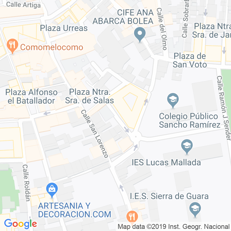 Código Postal calle Cleriguech en Huesca