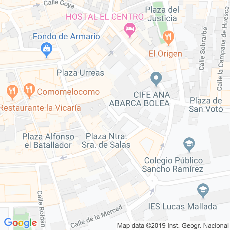 Código Postal calle Duda en Huesca