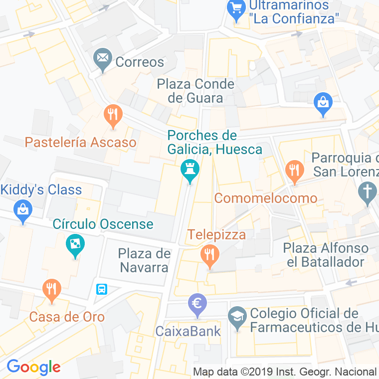 Código Postal calle Porches De Galicia en Huesca