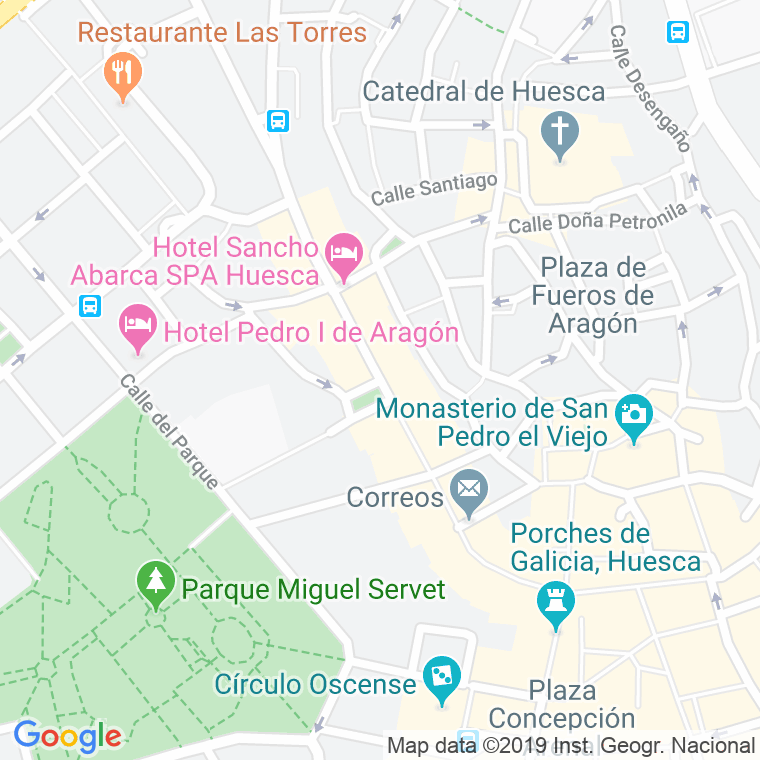 Código Postal calle Coso Alto   (Impares Del 23 Al Final)  (Pares Del 16 Al Final) en Huesca