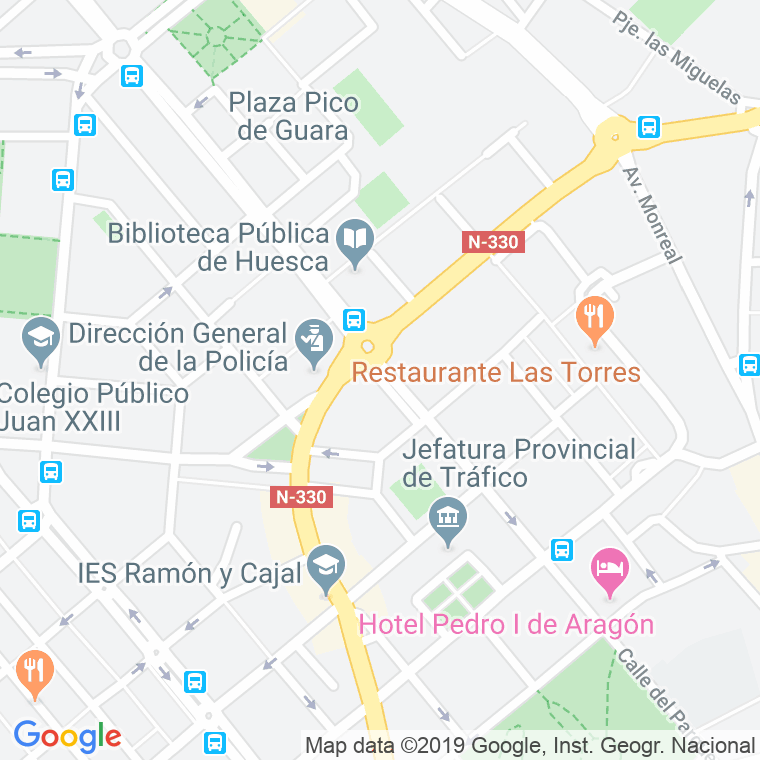 Código Postal calle Paz, avenida (Pares Del 2 Al Final) en Huesca