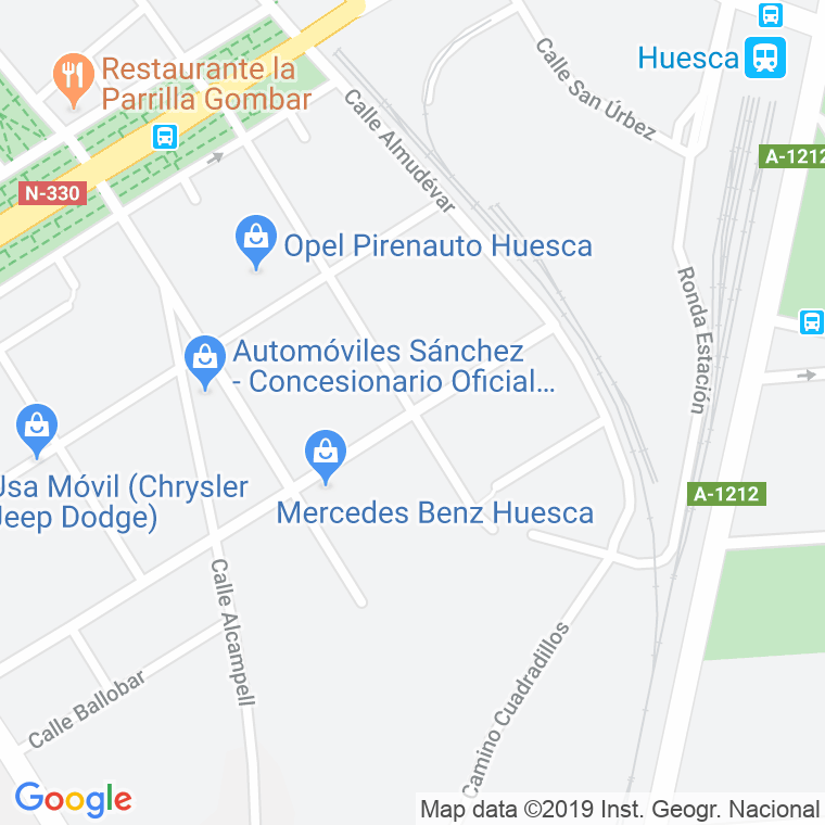Código Postal calle Alcubierre en Huesca