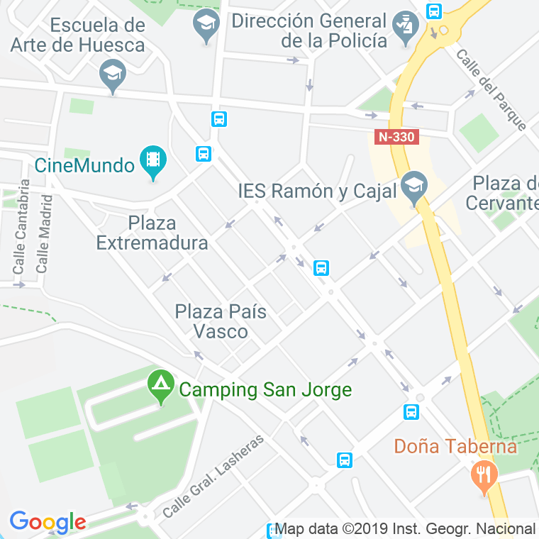 Código Postal calle Cataluña, plaza en Huesca