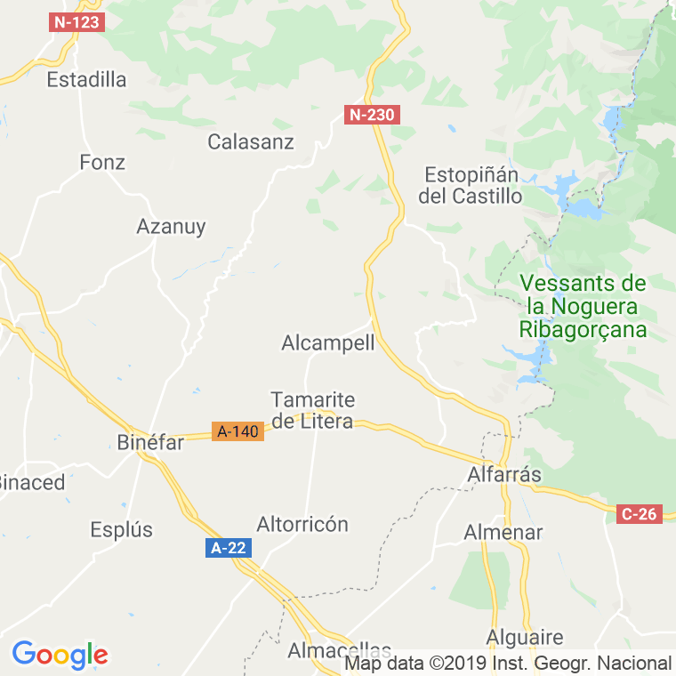 Código Postal de Alcampell en Huesca