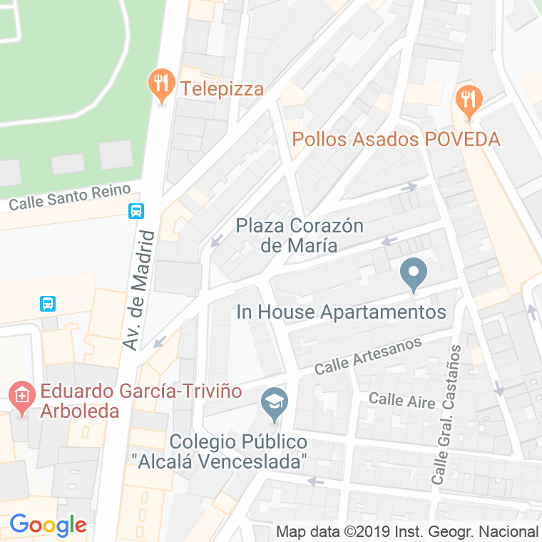 Código Postal calle Corazon De Maria, plaza en Jaén