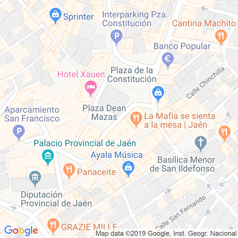 Código Postal calle Cronista Cazaban en Jaén