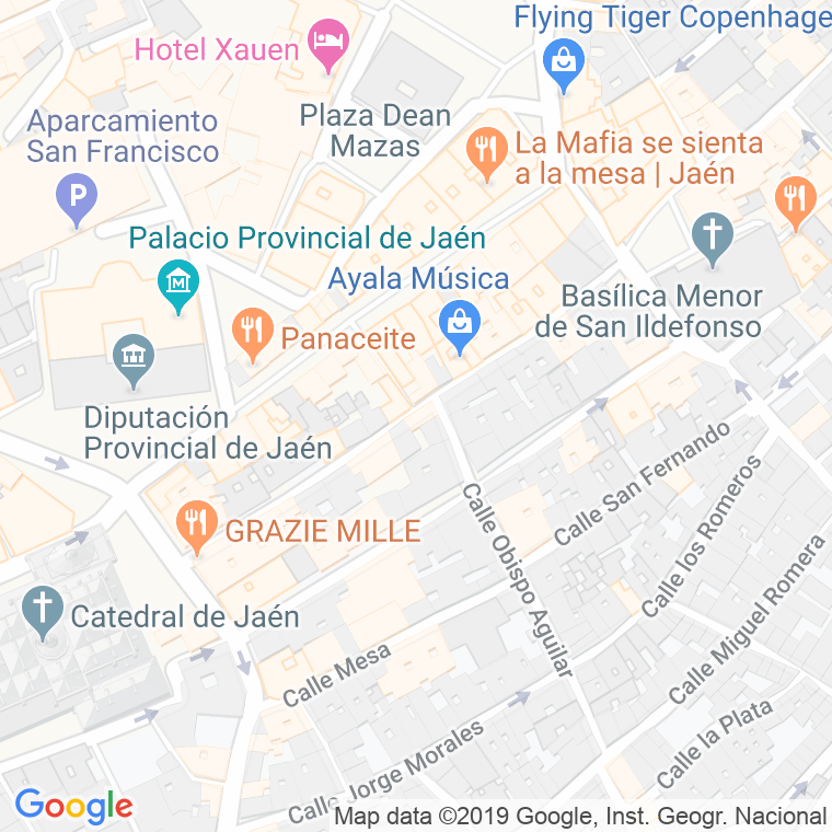 Código Postal calle Hurtado en Jaén