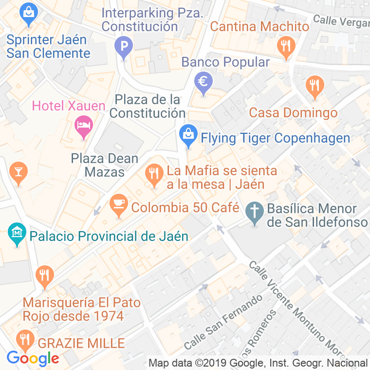 Código Postal calle Ignacio Figueroa en Jaén